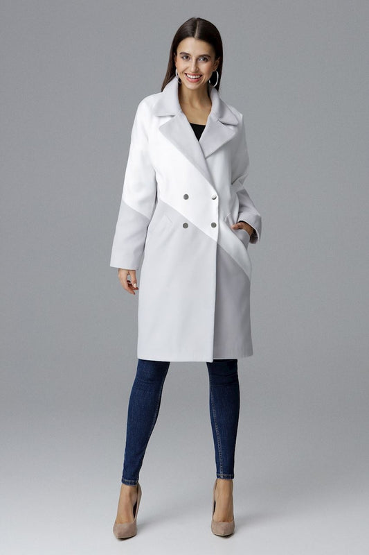 Two-Tone Coat - White