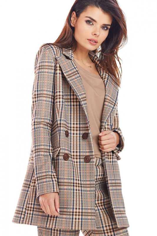 Loose-Fitting Blazer - Brown