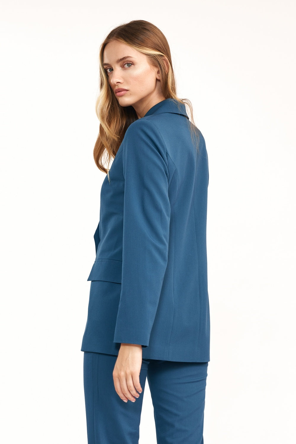 Tight-Fitting Blazer - Blue