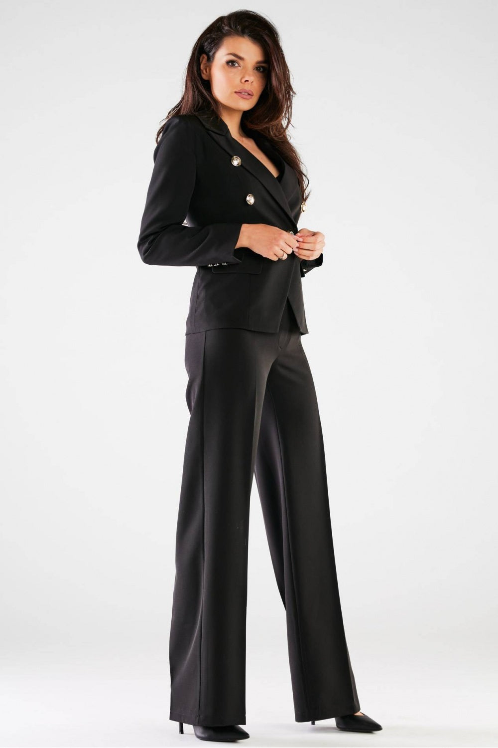 High Rise Trousers - Black