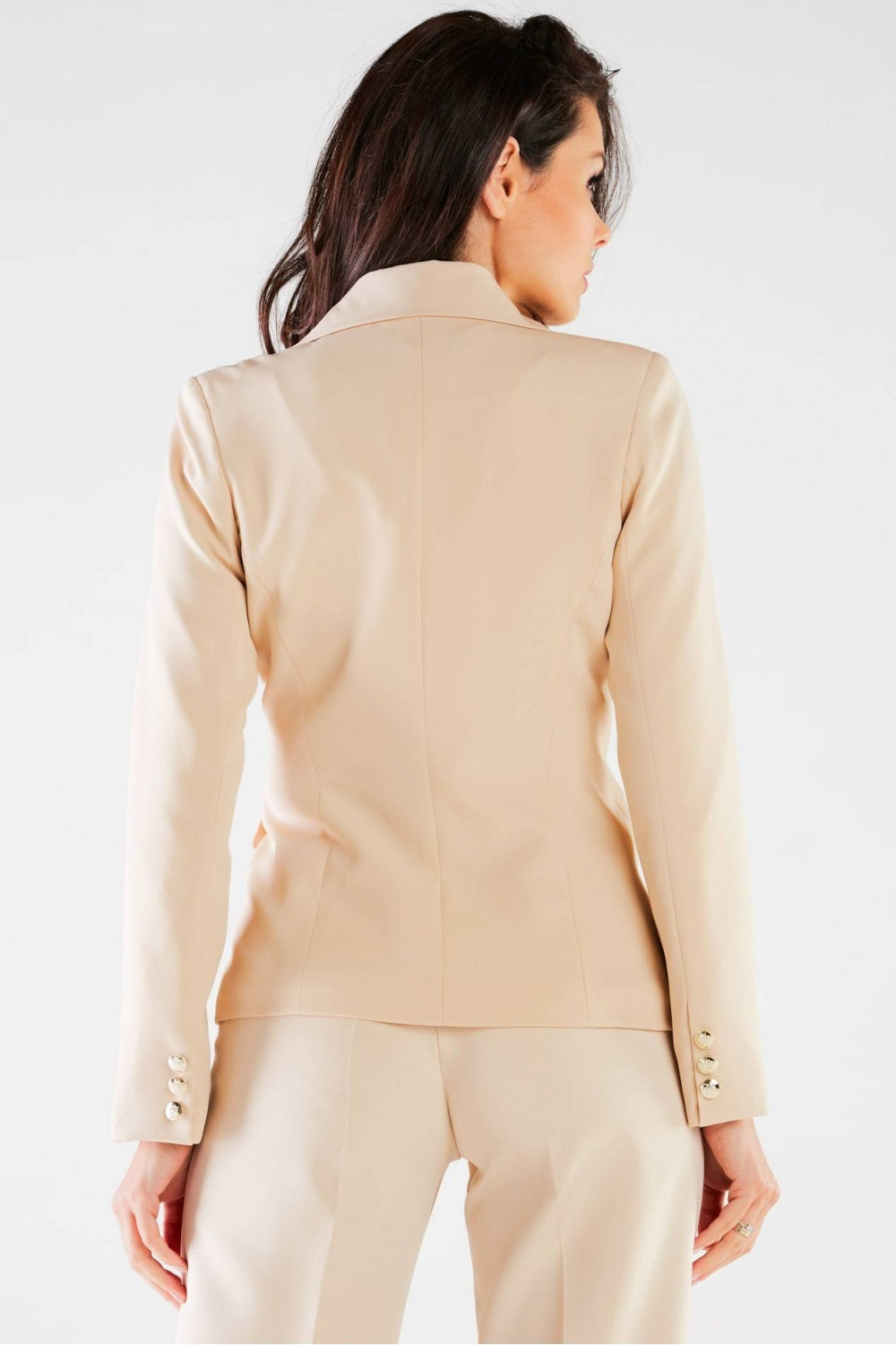 Buttoned Blazer - Beige