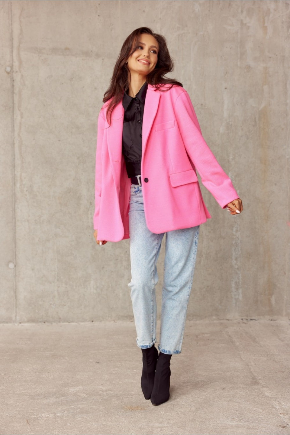 Buttoned Blazer - Pink