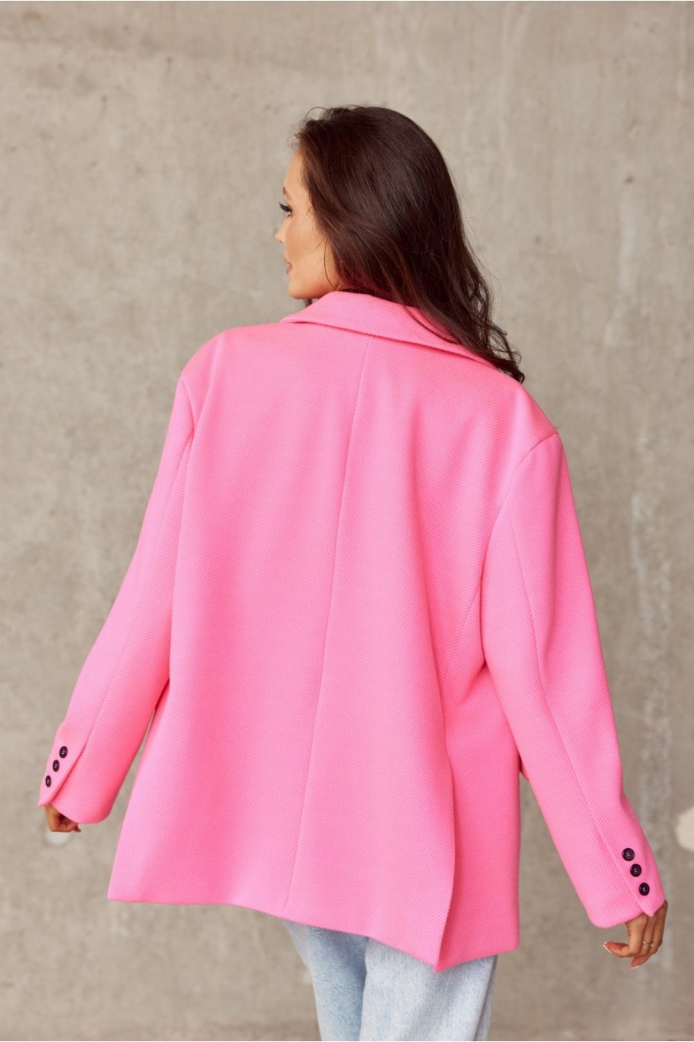 Buttoned Blazer - Pink