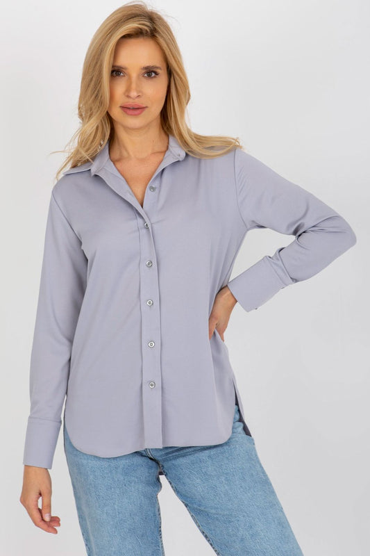 Button-down Shirt/Blouse - Grey