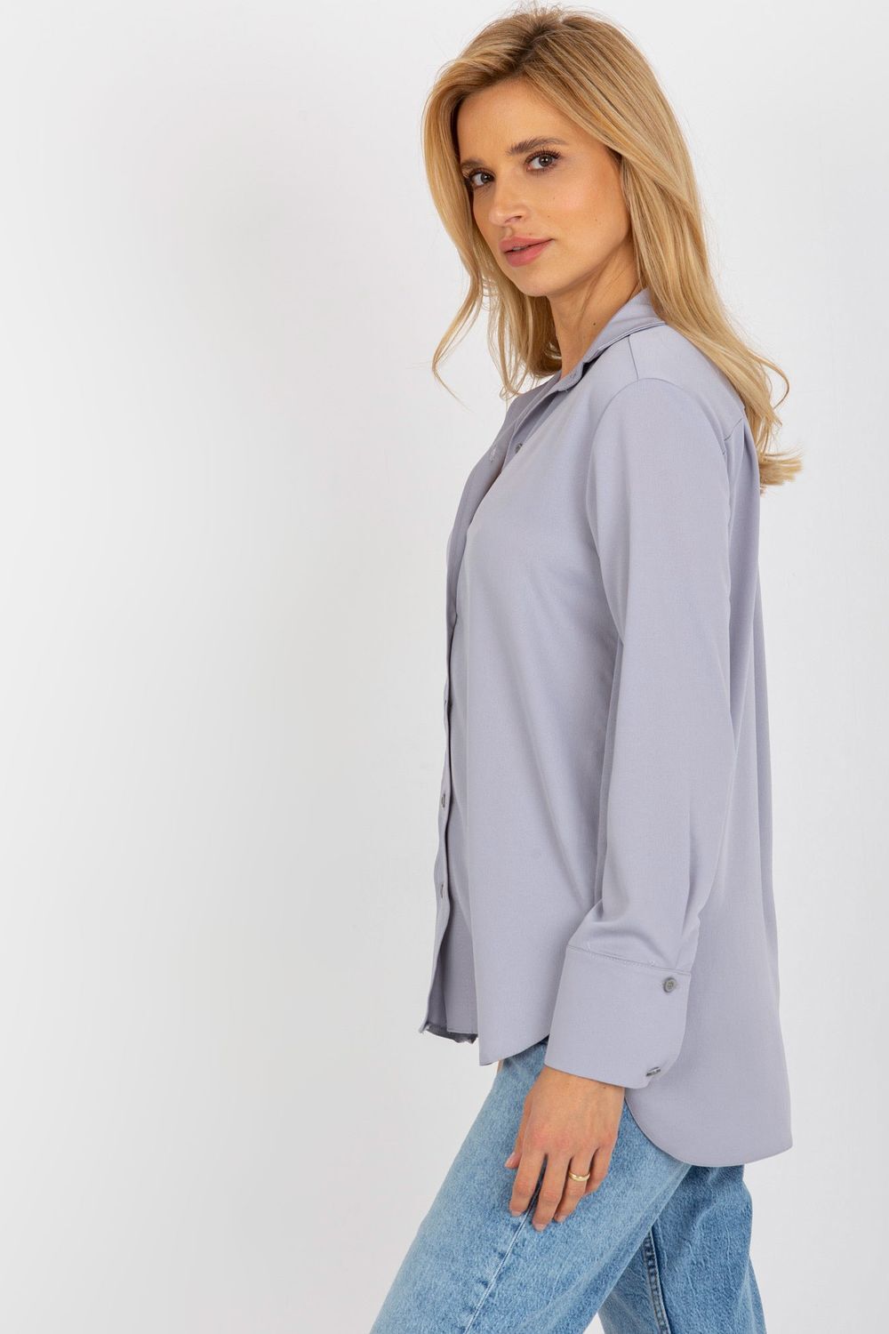 Button-down Shirt/Blouse - Grey