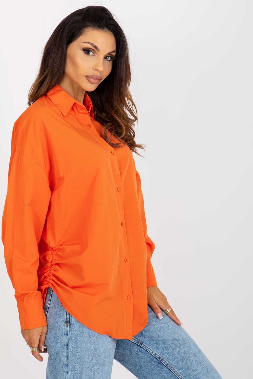 Loose Cut Shirt/Blouse - Orange