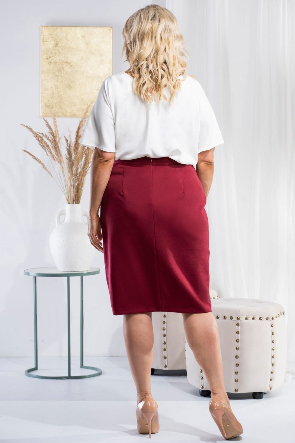 Plus Size Skirt - Red