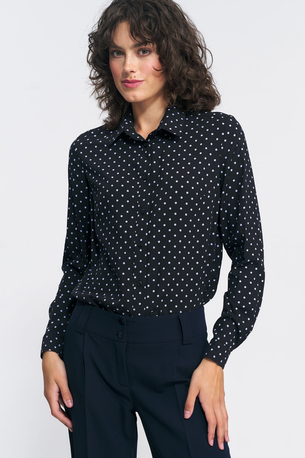 Viscose Pea Shirt - Black