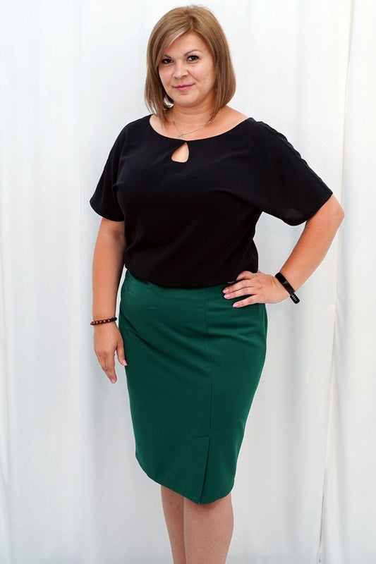 Simple Elegant Plus Size Skirt - Green