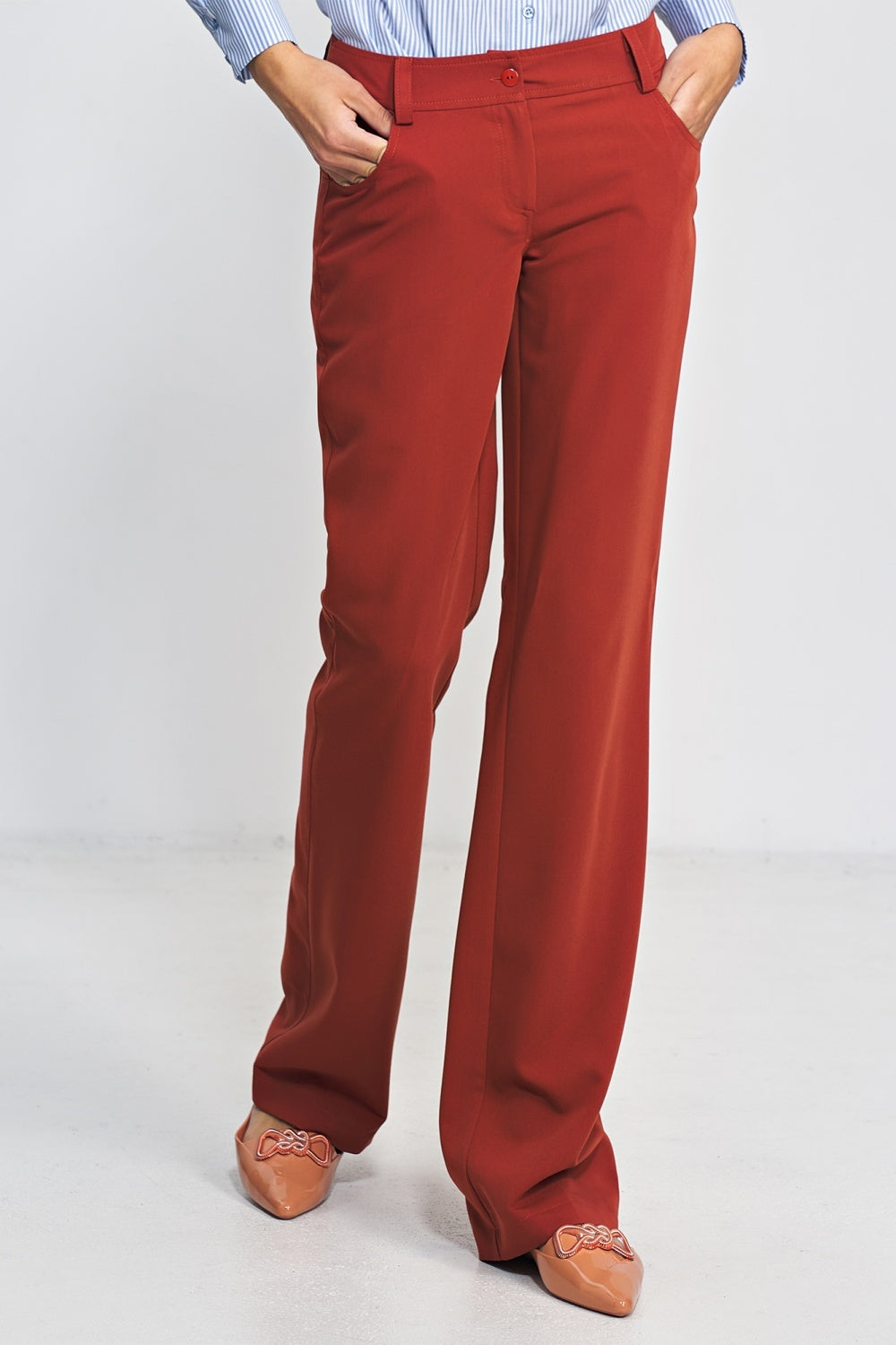 Bootcut Trousers - Red