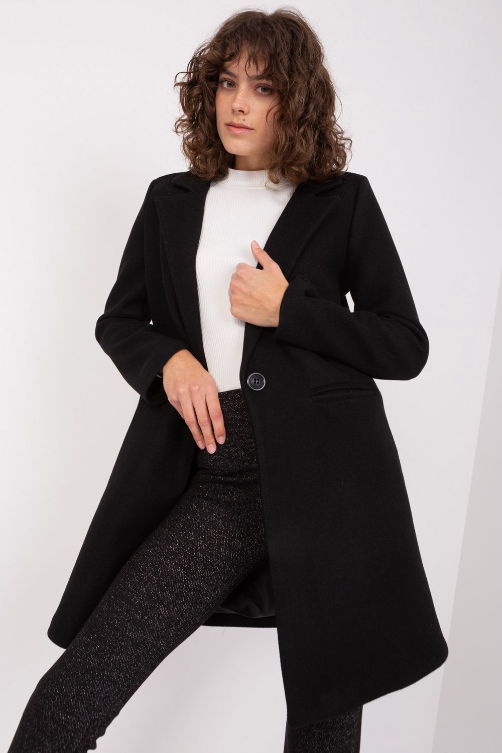 Buttoned Coat - Black