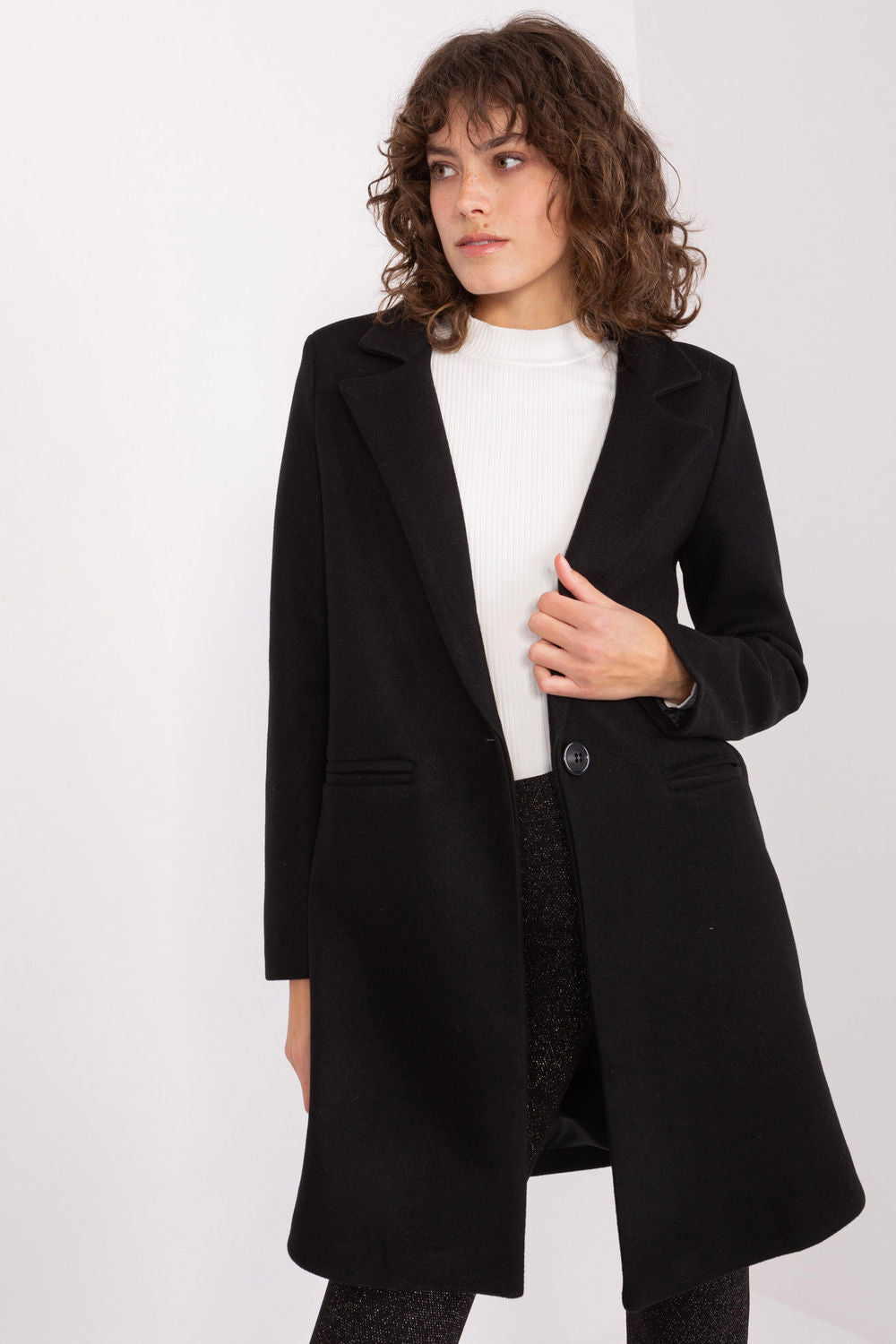 Buttoned Coat - Black