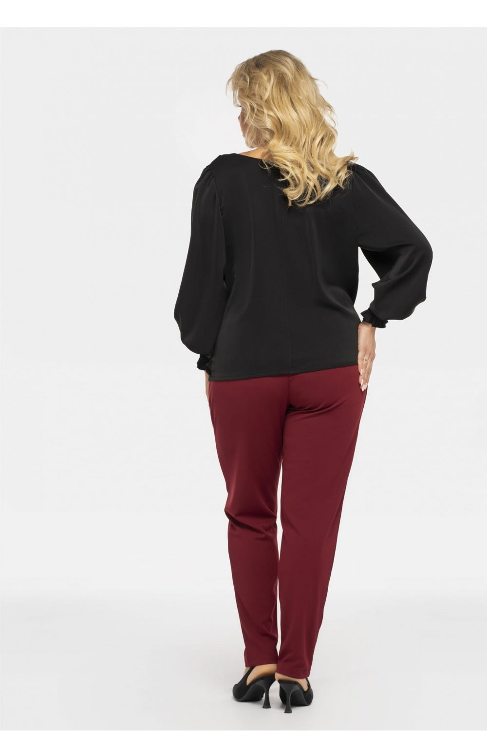 Elegant Plus Size Blouse - Black