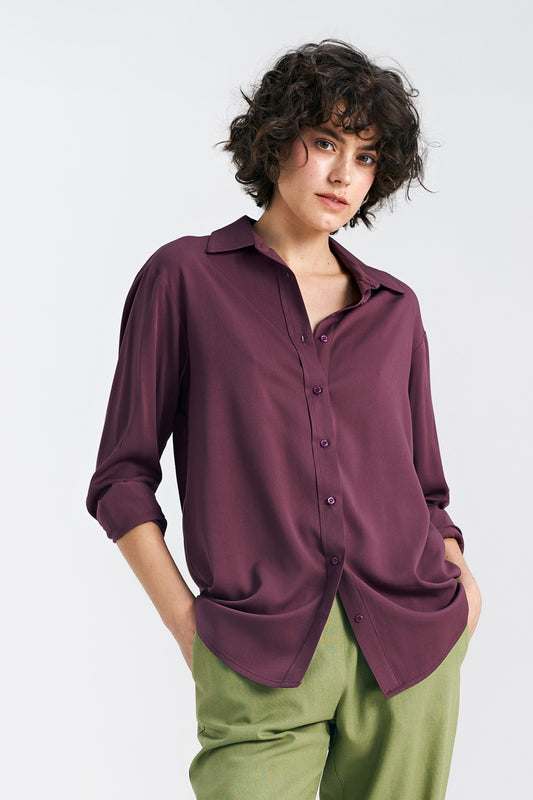 Loose Oversized Cut Shirt/Blouse - Purple