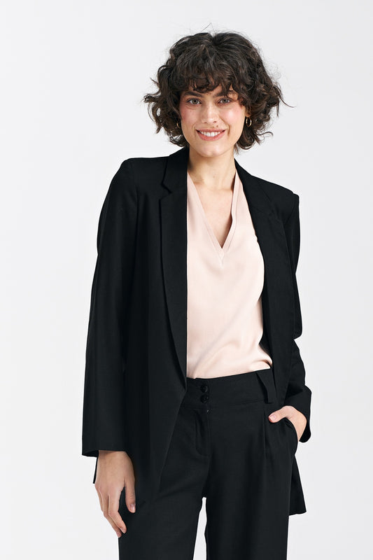 Regular Loose Fit Blazer - Black