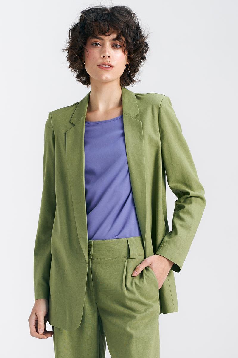 Regular Loose Fit Blazer - Green