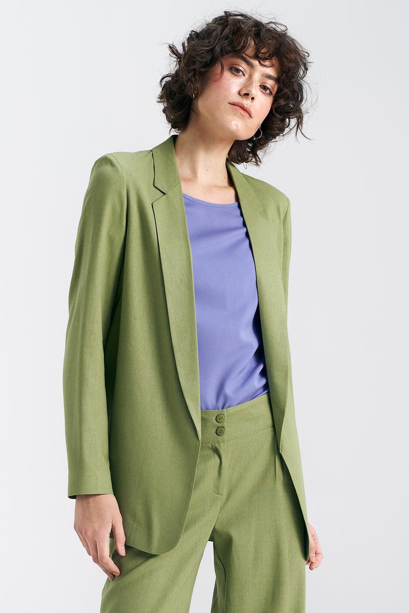 Regular Loose Fit Blazer - Green