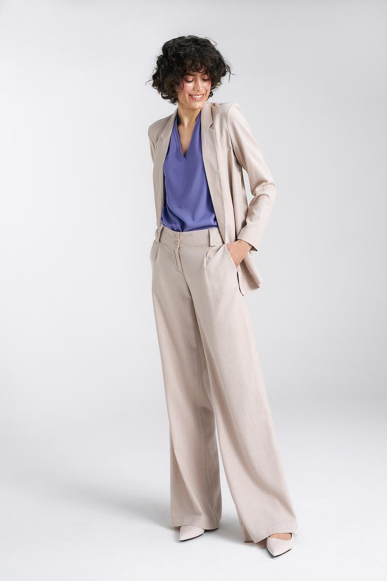 Relaxed Fit Trousers - Beige