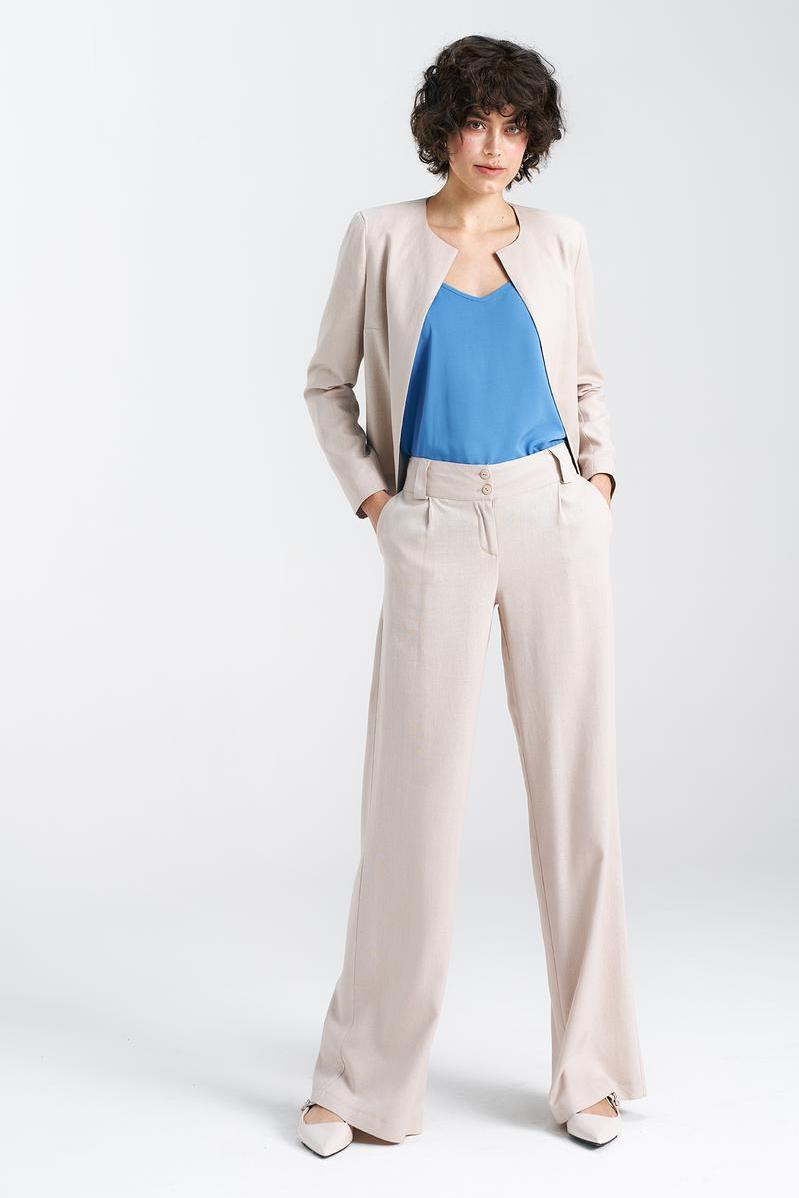 Relaxed Fit Trousers - Beige