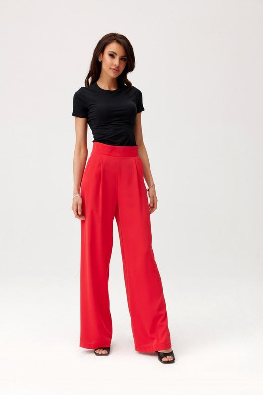 Loose Leg Trousers - Red