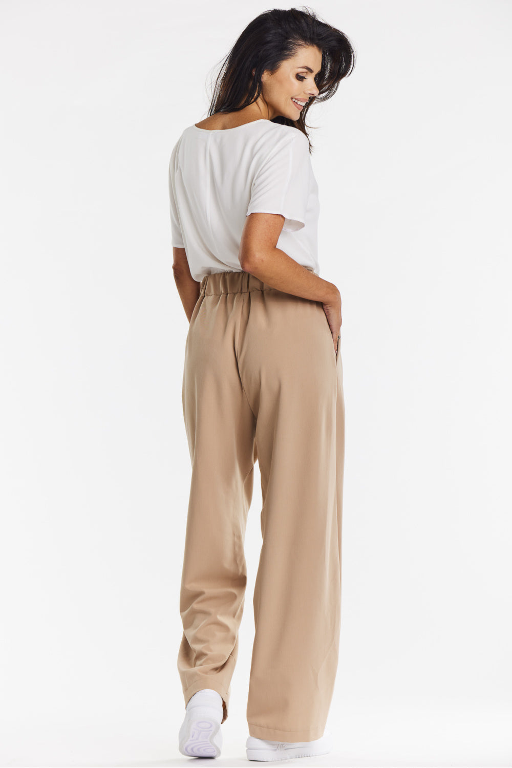 Elegant Trousers - Beige/Brown