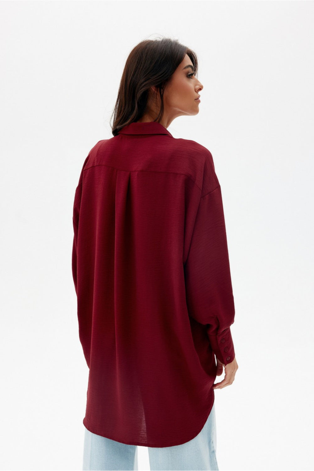 Oversized Cut Shirt/Blouse - Red