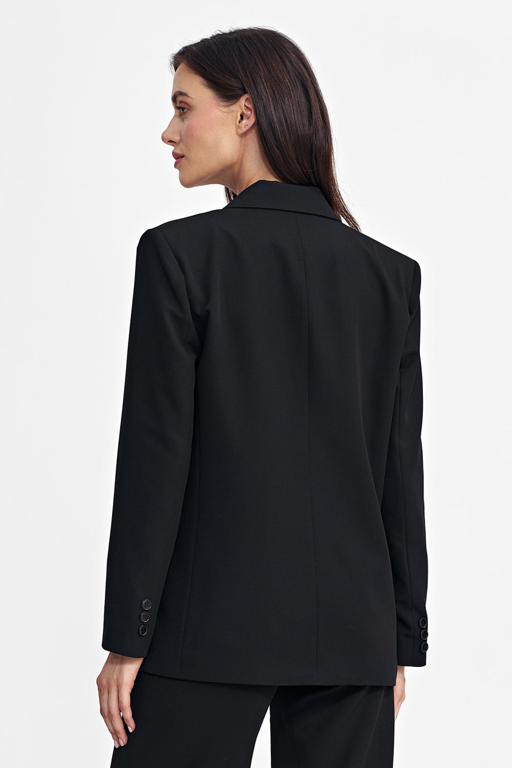 Oversized Cut Blazer - Black