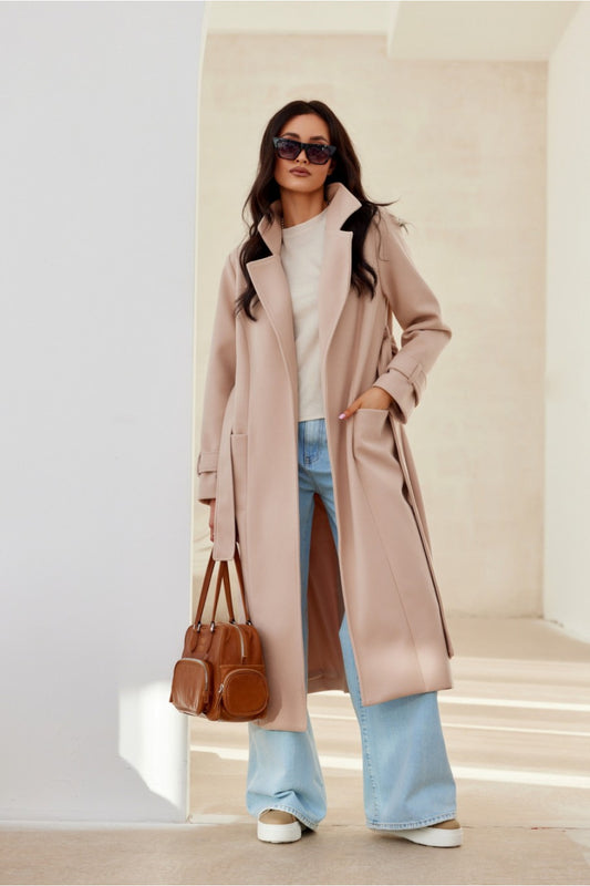 Classic Coat - Beige/Pink