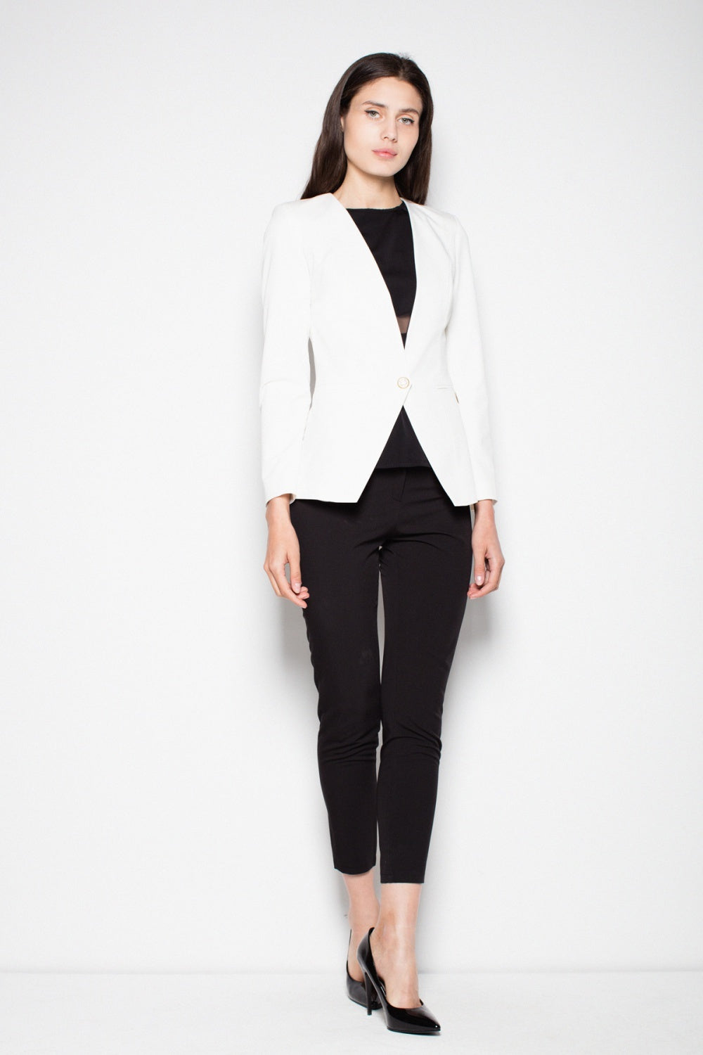 Slim-Fit Blazer - White