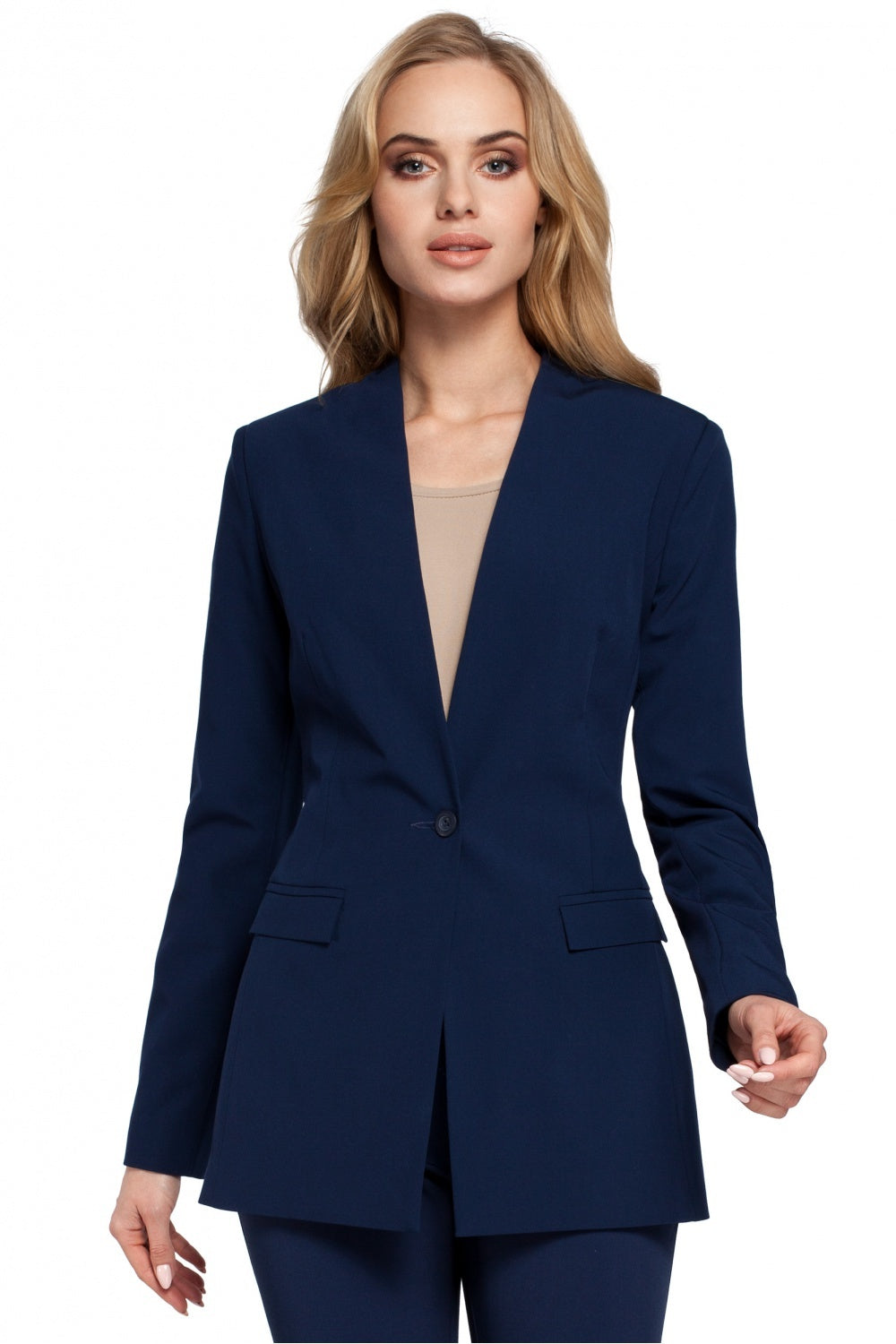 Elegant Blazer - Navy Blue