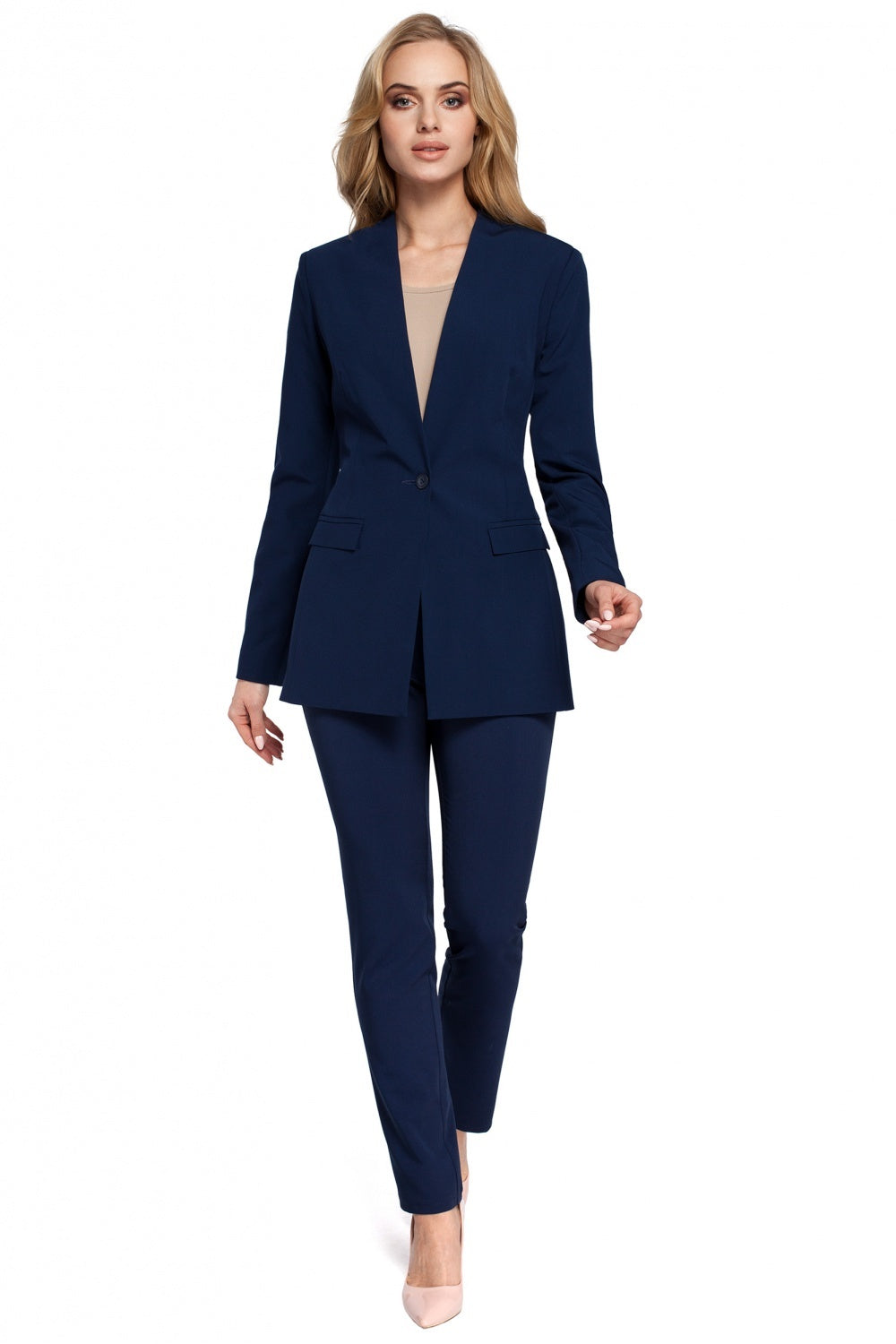 Elegant Blazer - Navy Blue